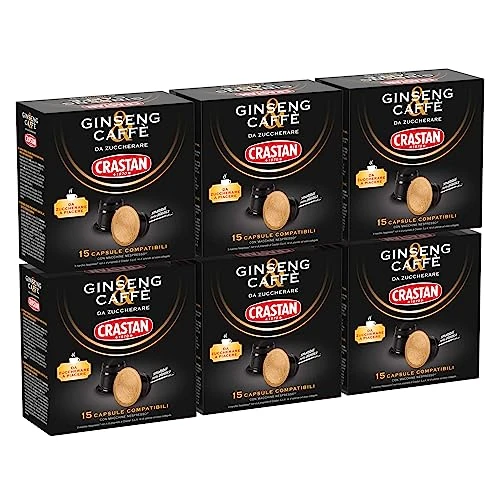 Limited offer: Crastan 1870 90 capsule 6 box da 15 capsule di ginseng e caffe nespresso capsule c from 22.50 EUR to 17.94 EUR (save 20%)