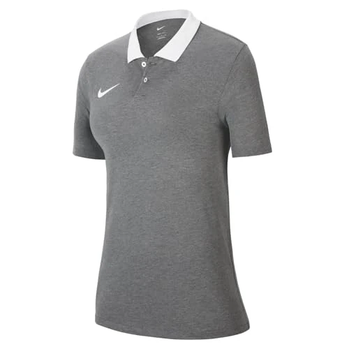 Nike Dames Short Sleeve Polo W Nk Df Park20 Polo Ss, Houtskool Heathr/Htr/Wit/Wit, CW6965-071, XL