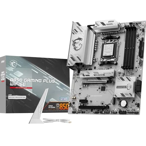 MSI B850 Gaming Plus WIFI6E Carte mère ATX - pour processeurs AMD Ryzen 9000/8000 / 7000, AM5 - DDR5 Memory Boost (8200+ MT/s OC), PCIe 4.0 x16, M.2 Gen5, Wi-FI 6E, 2,5G LAN