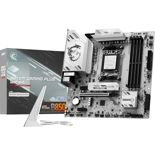 MSI B850M GAMING PLUS WIFI6E scheda madre mATX - supporta i processori AMD Ryzen serie 9000/8000/7000, socket AM5, DDR5 Memory Boost fino a 8200+ MT/s (OC), slot PCIe 4.0 x16 - Wi-Fi 6E e LAN 2.5G