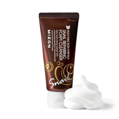 Offerta a tempo: [Mizon] Detergente Viso Schiumoso con Estratto di Lumaca (60ml) Detergente delicato per pori e punti neri, formula idratante con filtrato di bava di lumaca (Snail Repairing Foam Cleanser) - 42% da 15.00 € a 8.71 €