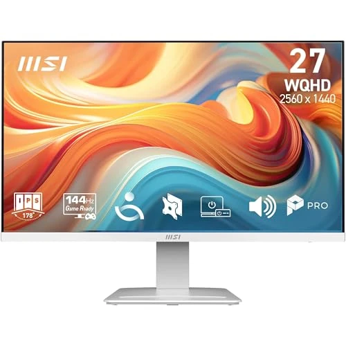 Limited-time offer: MSI PRO MP273QW E14 27-Inch WQHD Computer Monitor, 2560x1440 IPS, 144Hz, 1ms, HDR ready, Adaptive-Sync, Eye care, Built-in speaker, HDMI 2.0b, DP 1.2a, Frameless, Tilt Adjustable, Vesa Mount, Black from 227.00 £ to 48.98 £ (save 78.42%