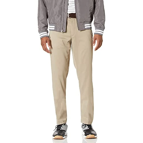 Amazon Essentials Pantalon de Golf Extensible à Coupe ajustée pour Homme, Marron Kaki, 71,1 x 71,1 cm