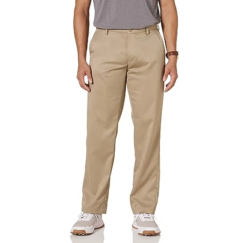 Amazon Essentials Pantaloni Elasticizzati con vestibilità Classica (Disponibile nelle Taglie Big & Tall) Uomo, Marrone Kaki, 36W / 28L