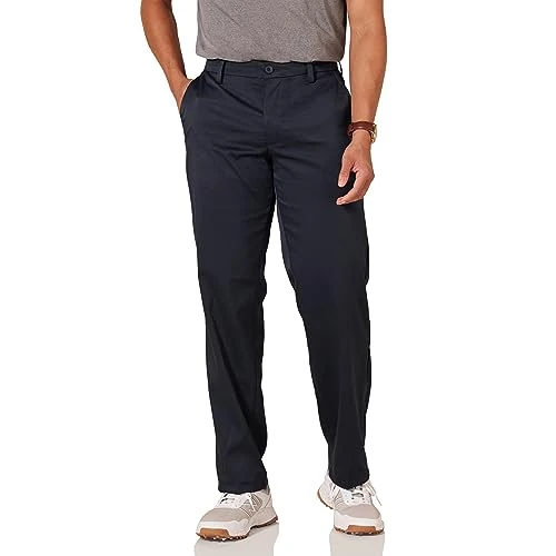 Amazon Essentials Men's Classic-Fit Stretch Golf Trousers (Available in Big & Tall), Navy, 34W / 28L
