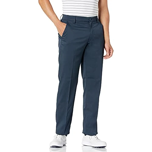 Amazon Essentials Pantaloni Elasticizzati con Taglio Dritto Uomo, Blu Marino, 35W / 30L