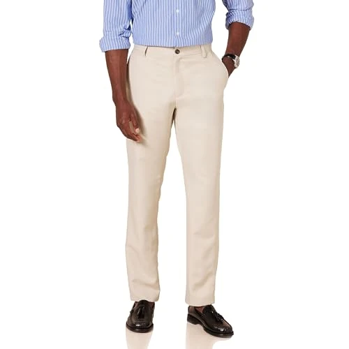 Offerta a tempo: Amazon Essentials Pantaloni da Uomo Slim Fit con Davanti Piatto, Pietra, 35W x 29L - 0.00% da 16.08 € a 16.08 €