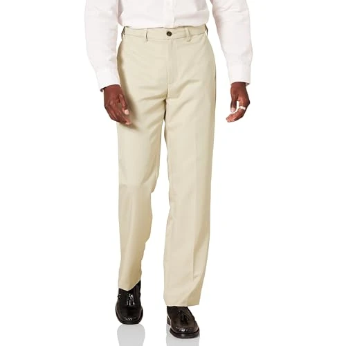 Limited offer: Amazon Essentials Men's Classic-Fit Expandable-Waist Flat-Front Dress Pant from 27.85 USD to 27.85 USD (save 0%)