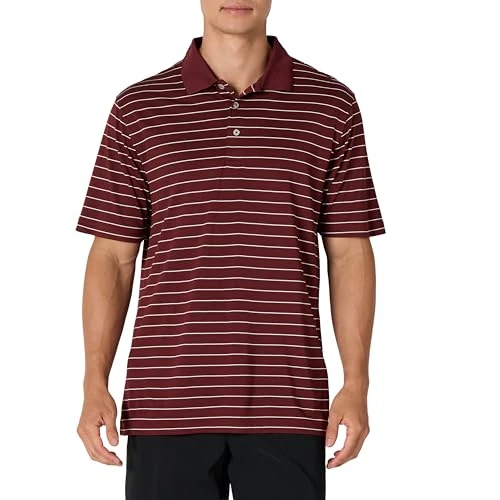 Limited-time offer: Amazon Essentials Men's Golf Polo Shirt, Moisture-Wicking Quick Dry, Short Sleeve, Dark Burgundy, L from 12.40 GBP to 8.40 GBP (save 32%)