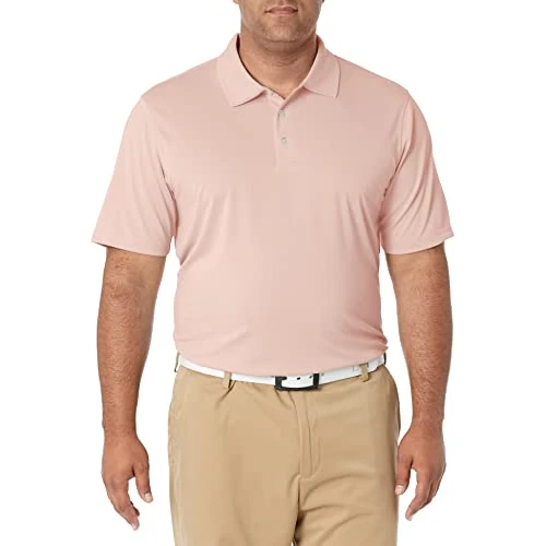 Amazon Essentials Polo de Golf, Séchage Rapide, Manches Courtes Homme, Rose Clair, L