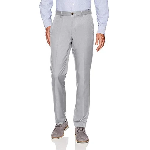 Offre limitée : Amazon Essentials Pantalon habillé à Devant Plat pour Hommes, Coupe ajustée, Gris Clair, 73,7 x 73,7 cm (l x L) de 27.51 € à 27.51 € (0.00% de remise)