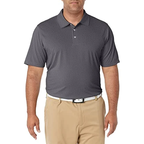 Offerta a tempo: Amazon Essentials Polo da Golf a Maniche Corte Traspirante Ad Asciugatura Rapida Uomo, Grigio Scuro Puntinato, XXL - 46% da 15.20 € a 8.24 €