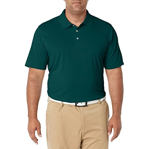 Amazon Essentials Polo de Golf, Secado Rápido, Manga Corta Hombre, Verde Oscuro, S