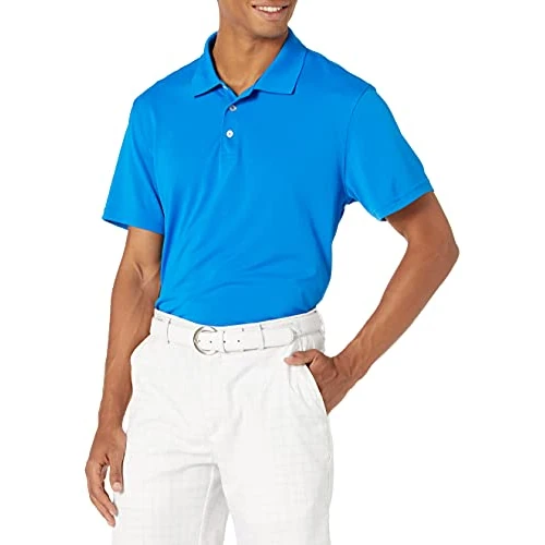 Offerta a tempo: Amazon Essentials Polo da Golf, Maniche Corte, Slim Fit, Asciugatura Rapida Uomo, Blu Metallizzato, L - 0% da 13.85 € a 13.85 €
