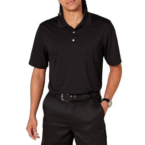 Offerta a tempo: Amazon Essentials Polo da Golf a Maniche Corte ad Asciugatura Rapida Uomo, Nero, S - 49% da 15.30 € a 7.85 €