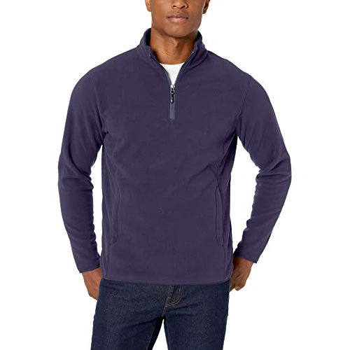 Limited-time offer: Amazon Essentials Men's Quarter-Zip Polar Fleece Jacket, Navy, XL from 17.83 GBP to 15.16 GBP (save 15%)