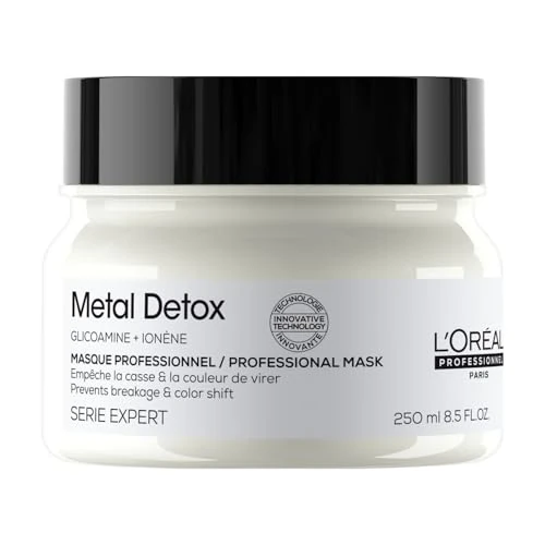 Offerta a tempo: L'Oréal Professionnel Paris | Maschera Ristrutturante per Tutti i tipi di Capelli Danneggiati, Rischio di Rottura Ridotto, Colore Protetto, Chioma Lucente&Setosa, Senza Solfati, Metal Detox, 250 ml - 22% da 24.27 € a 19.00 €