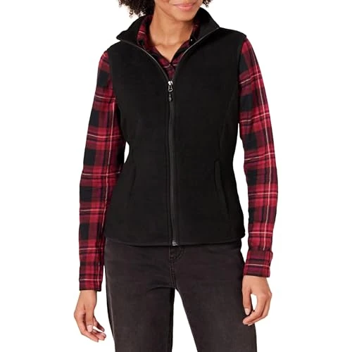 Limited-time offer: Amazon Essentials Women's Classic Fit Sleeveless Full-Zip Polar Fleece Vest, Black, S from $22.20 to $22.20 (save 0.00%)