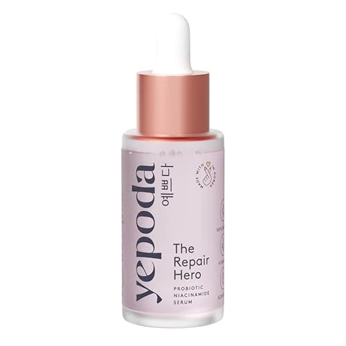 Offerta a tempo: Yepoda The Repair Hero, Siero alla niacinamide e probiotici, idratante & riequilibrante, siero coreano, vegano e Slow Aging, testato e approvato per tutti i tipi di pelle, 30 ml - 0.00% da 25.00 € a 25.00 €