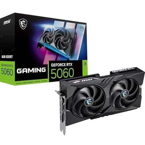 Zeitlich begrenztes Angebot: MSI GeForce RTX 5060 8G Gaming OC - 8GB GDDR7 (28Gbps/128-bit), PCIe 5, Boost: 2625 Hz, HDMI 2.1b, DisplayPort 2.1b von 480.00 € auf 319.00 € (34% Rabatt)