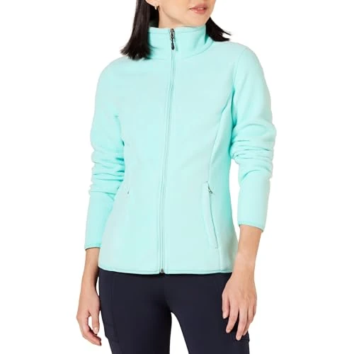 Offerta a tempo: Amazon Essentials Giacca in pile morbido con cerniera intera dal taglio classico (disponibile in taglie forti) Donna, Blu Acqua, XL - 18% da 24.10 € a 19.85 €