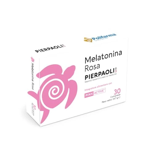 PIERPAOLI - Melatonina Rosa: Integratore Alimentare per Sonno e Benessere della Donna Durante la Menopausa, 1 Confezione da 30 Compresse