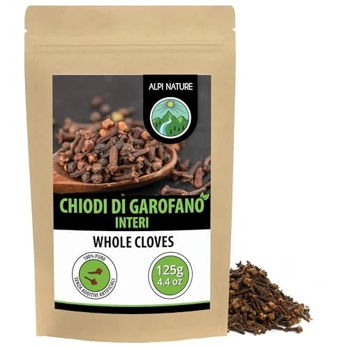 Offerta a tempo: Alpi Nature Chiodi di Garofano Interi 125g, Chiodi di Garofano Essiccati, Spezie per Cucina - 0.00% da 9.99 € a 9.99 €