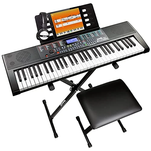 Oferta ograniczona: RockJam 660 61-klawiszowy zestaw pianina z ławką, statywem, słuchawkami, naklejkami na nuty i lekcjami z 540.49 PLN na 540.49 PLN (zniżka 0%)