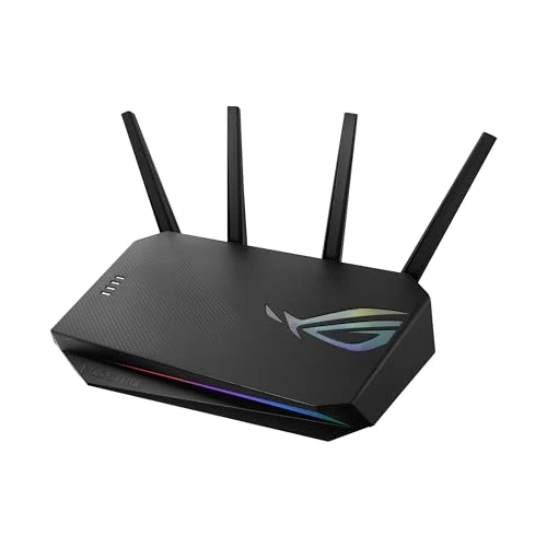 Offerta a tempo: ASUS ROG STRIX GS-AX5400 Router Wi-Fi 6 dual-band per il gaming, compatibile con PS5 e giochi dispositivi mobili, VPN Fusion, Instant Guard, Gear Accelerator, porta di gioco, QoS adattivo e Aura RGB - 3% da 169.98 € a 164.18 €