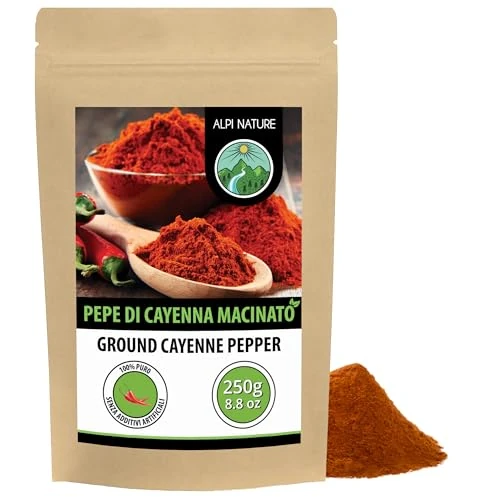 Oferta limitada: Alpi Nature Pimienta de Cayena Molida 250g, Pimienta de Cayena en Polvo, Cayenne Pepper de 8.99 € a 8.99 € (ahorro 0.00%)
