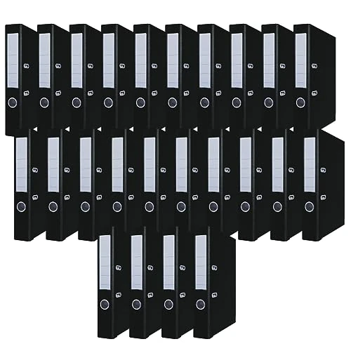 Offerta a tempo: OFFICER PRODUCTS Raccoglitori per documenti A4/Set da 24/50 mm/5 cm/Nero/Raccoglitore ad anelli/Copertina in plastica PP/Meccanismo di chiusura/Organizzazione documenti/Per ufficio domestico - 0.00% da 62.83 € a 62.83 €
