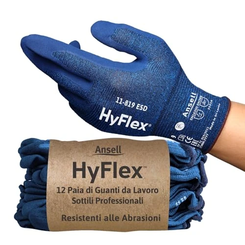 Limited offer: Ansell HyFlex Ultralight Series Arbeitshandschuhe, Schnittschutz, ESD Antistatisch, Wasserdicht, Hochwertiger Profi-Schutz, für Männer und Frauen, Blau from 107.88 EUR to 107.88 EUR (save 0%)