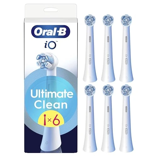 Limited offer: Oral-B iO Series Ultimate Clean Original Replacement Heads, Pack of 6 White Refills for Oral-B io Electric Toothbrushes, Deep Removal of Bacterial Plaque from 59.99 EUR to 34.99 EUR (save 42%)