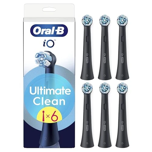 Offerta a tempo: Oral-B Testine di Ricambio iO Series Ultimate Clean Nere per Spazzolino Elettrico Oral B, 6 Testine Rotonde Autentiche, con setole CrissCross per rimuovere la placca - 42% da 59.99 € a 34.50 €