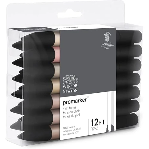 Zeitlich begrenztes Angebot: Winsor & Newton 0290172 ProMarker Professioneller Layoutmarker - 2 Spitzen, fein & breit für Zeichnungen, Design & Layouts - Hautöne Set von 38.27 € auf 38.27 € (0.00% Rabatt)