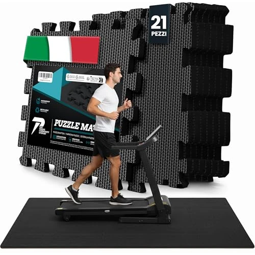 Oferta limitada: Esterilla Fitness EVA【Set de 21 Piezas】 Suelo Gimnasio Colchoneta Gimnasia Alfombra Antideslizante Tatami Alfombrilla Puzzle Cinta de Correr Gym, Protector de Suelo Workout Garaje y Piscina - Negro de 24.99 € a 24.99 € (ahorro 0.00%)