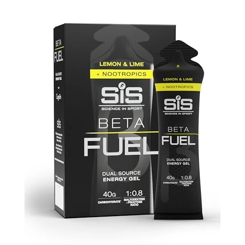 Offerta a tempo: Science in Sport Beta Fuel Gel + Nootropica Gel 6 x 60ml Limone-Lime - Gel energetico ricco di carboidrati con 40g di carboidrati, Gel energetico con Cognizin Citicolina per gli atleti di resistenza - 49% da 18.99 € a 9.75 €