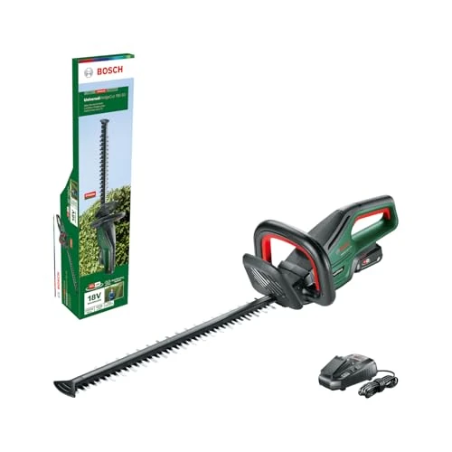 Bosch Akku-Heckenschere UniversalHedgeCut 18V-50 (1 Akku 2,5 Ah, 18-Volt-System, Messerlänge 50 cm, im Karton)