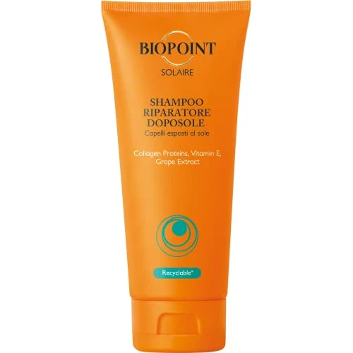 Offerta a tempo: Biopoint Solaire - Shampoo Doposole Riparatore per Capelli Secchi e Danneggiati, Protegge dallo Stress Solare, Azione Disseccante e Ristrutturante, Dona Idratazione e Nutrizione, 200 ml - 34% da 5.90 € a 3.91 €