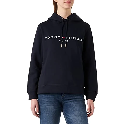 Tommy Hilfiger Hoodie Mujer Heritage con Capucha, Azul (Desert Sky), XL