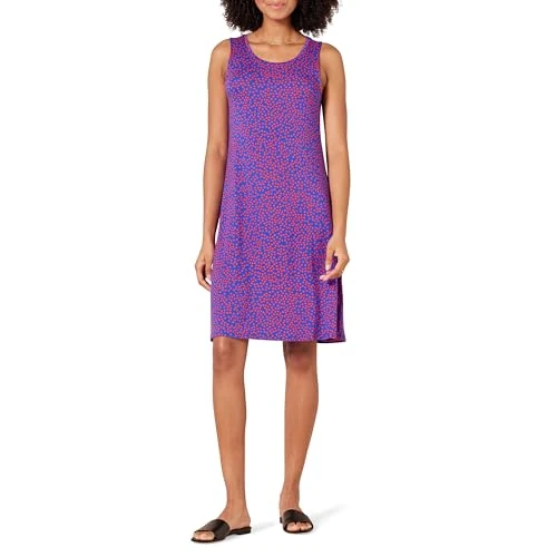 Offerta a tempo: Amazon Essentials Abito Swing a Canottiera (Taglie Forti Disponibili) Donna, Blu Marino Rosso Pois, XS - 0.00% da 18.03 € a 18.03 €
