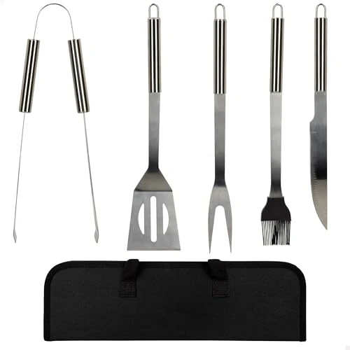 Limited-time offer: Aktive 52981 Barbecue Utensils | Grill Case Including 5-Piece Set: Kitchen Brush, Tongs, Spatula, Fork and Knife | Material: Stainless Steel | Easy to Carry from $46.67 to $46.67 (save 0.00%)