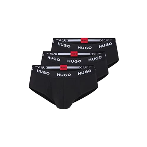 Tijdelijke aanbieding: HUGO HIPBRIEF TRIPLETPACK Herenslips van stretchkatoen met logo op de tailleband, New - Black1, XXL van 44.95 € naar 27.94 € (38% korting)