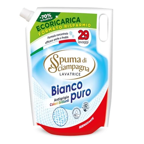Spuma di Sciampagna Ecoricarica Wasmiddel voor wasmachine, zuiver wit, 29 wasbeurten, 1305 ml