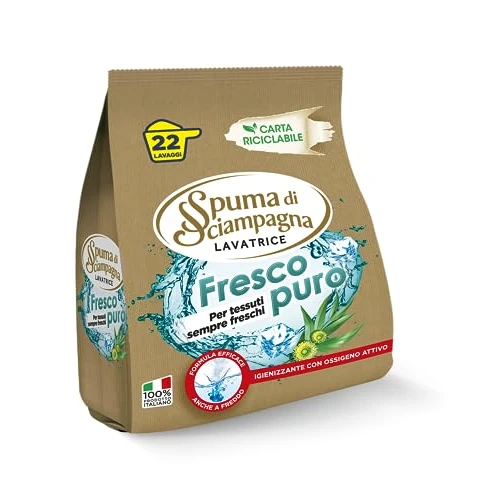 Oferta limitada: Spuma Di Sciampagna Detergente para lavadora en polvo fresco, 22 lavados, 990 g de 15.95 € a 15.95 € (ahorro 0.00%)