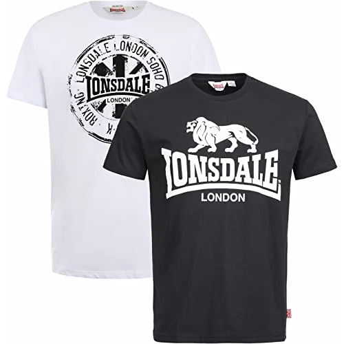 Limited-time offer: Lonsdale Men's Dildawn T-Shirt, Black/White, M from 30.97 £ to 30.97 £ (save 0.00%)