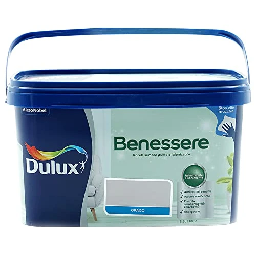 Offerta a tempo: Dulux Benessere Pittura Colorata all'Acqua per Interni Superlavabile Anti Muffa Anti Batteri con Ioni D'Argento, 2.5 Litri, Rosa Crepuscolo, 2.5L - 0.00% da 38.00 € a 38.00 €