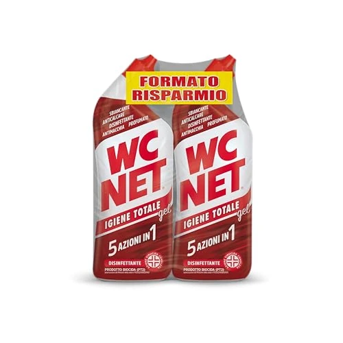 Offerta a tempo: Wc Net - Igiene Totale Gel per Sanitari e Superfici, Pulitore Liquido per Wc, 700 ml x 2 Pezzi - 51% da 8.16 € a 3.99 €