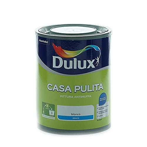 Offerta a tempo: Dulux Casa Pulita Pittura Singolo per Interni Antimuffa Rimuove e Protegge Da Muffe e Funghi, 1 Litro, Bianco, 1L - 0.00% da 22.52 € a 22.52 €