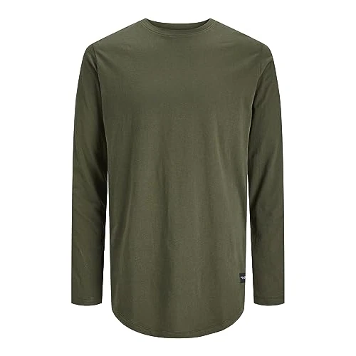 Oferta limitowana: JACK & JONES Męski T-shirt jednokolorowy okrągły dekolt t-shirt, Zielony (Forest Night/Relaxed), S z 67.00 zł na 67.00 zł (oszczędź 0.00%)